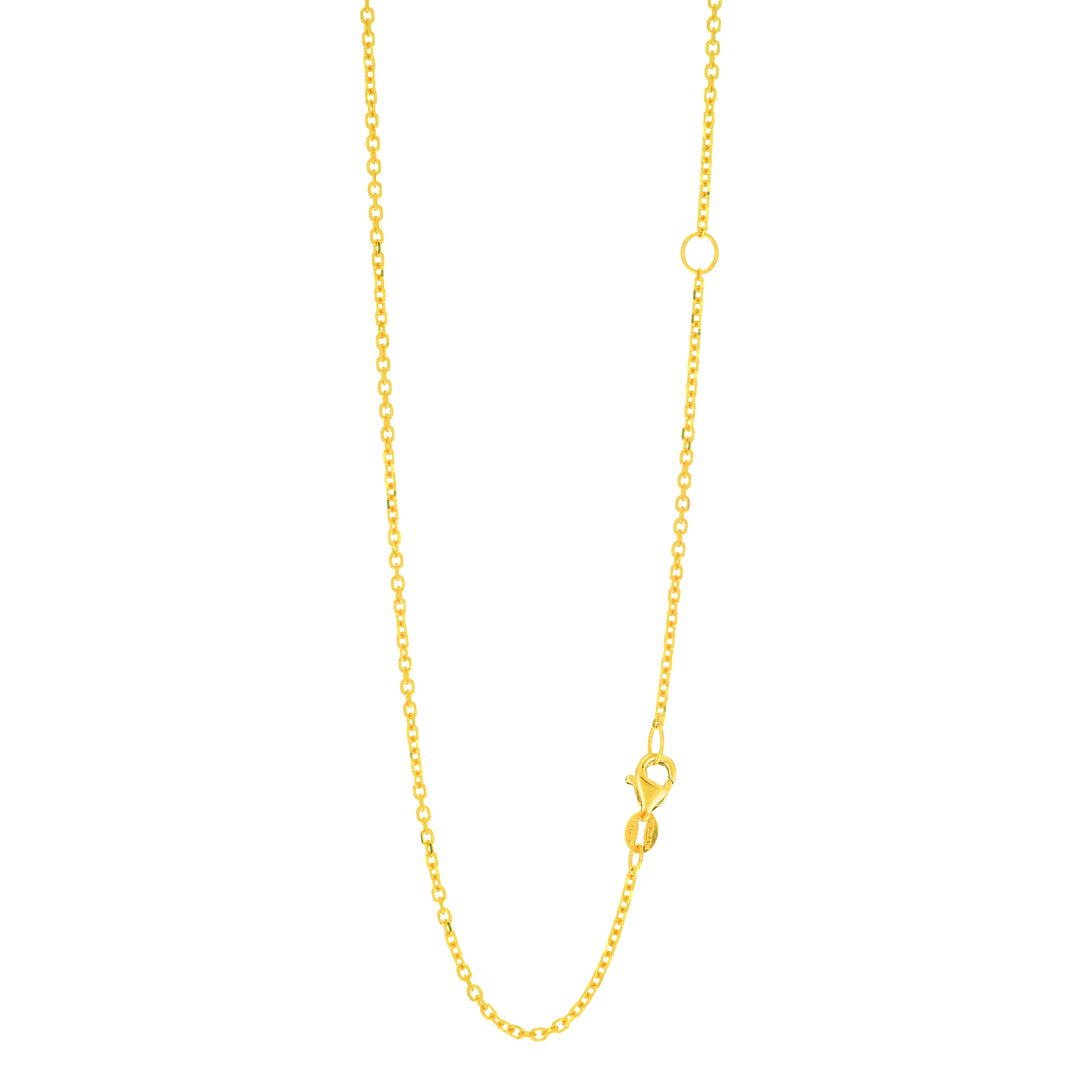 14K Gold 1.5mm Extendable Chain