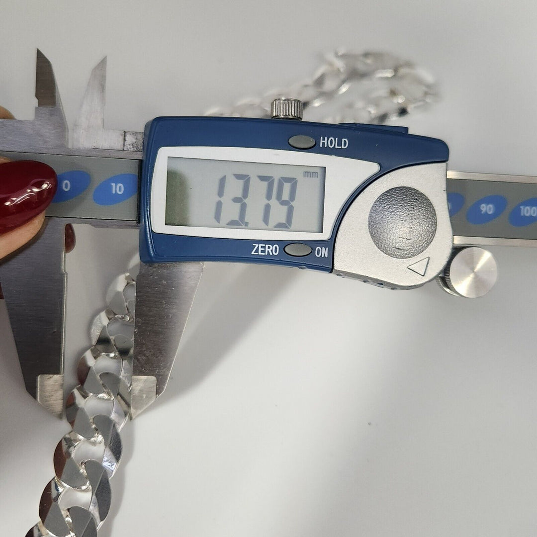 925 Sterling Silver Cuban Chain Necklace 26"