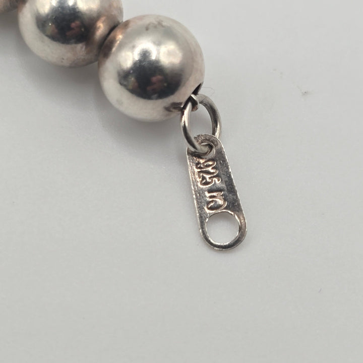 Handmade 925 Sterling Silver Beaded Bracelet 8.5" 13.6g
