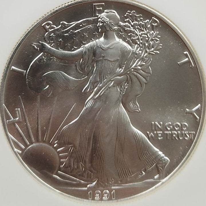 1991 American Silver Eagle NGC MS69 1 oz .999 Silver