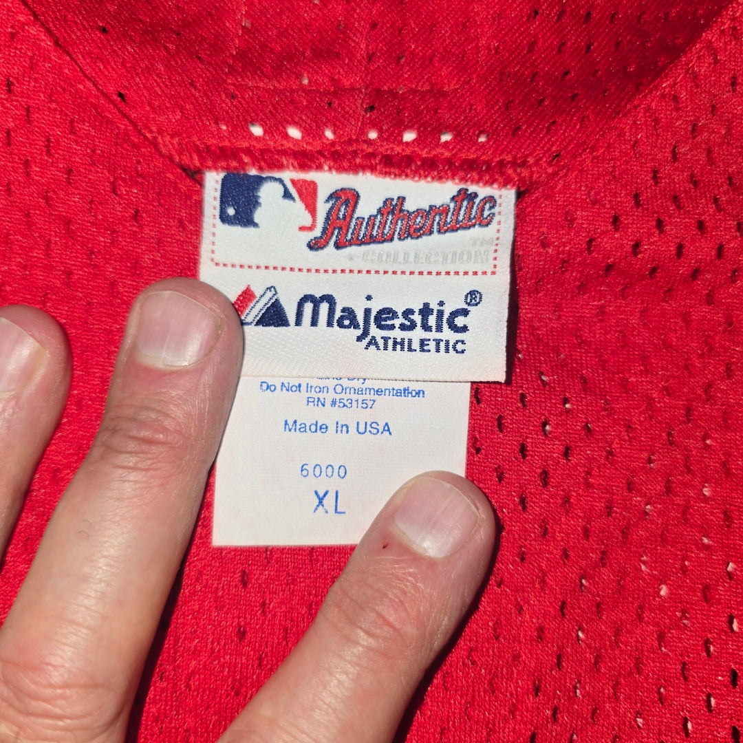 Ken Griffey Jr Signed Cincinnati Reds Majestic Jersey BAS Beckett Auto XL