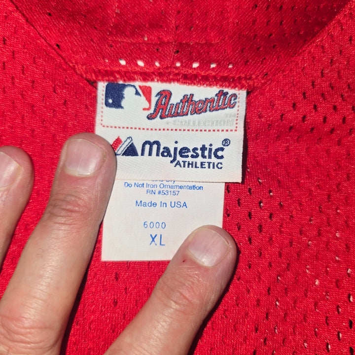 Ken Griffey Jr Signed Cincinnati Reds Majestic Jersey BAS Beckett Auto XL