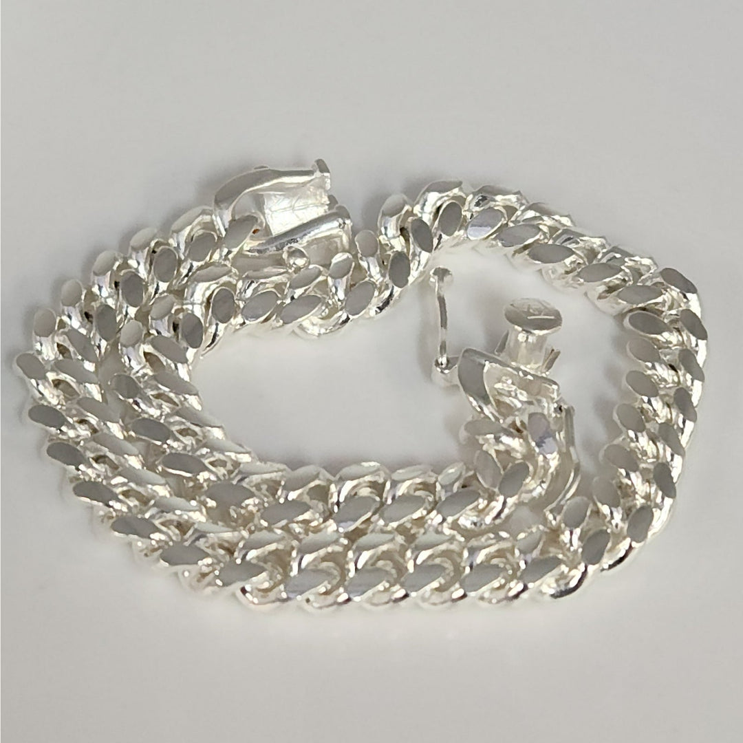 925 Sterling Silver 8" Solid Miami Cuban Link Bracelet Heavy Ball Design With Box Clasp