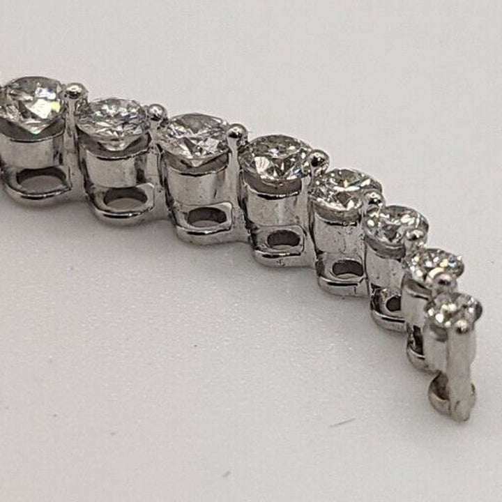 14k White Gold Diamond Tears Shape Pendant 12 round Diamonds 1 1/2 CT Necklace