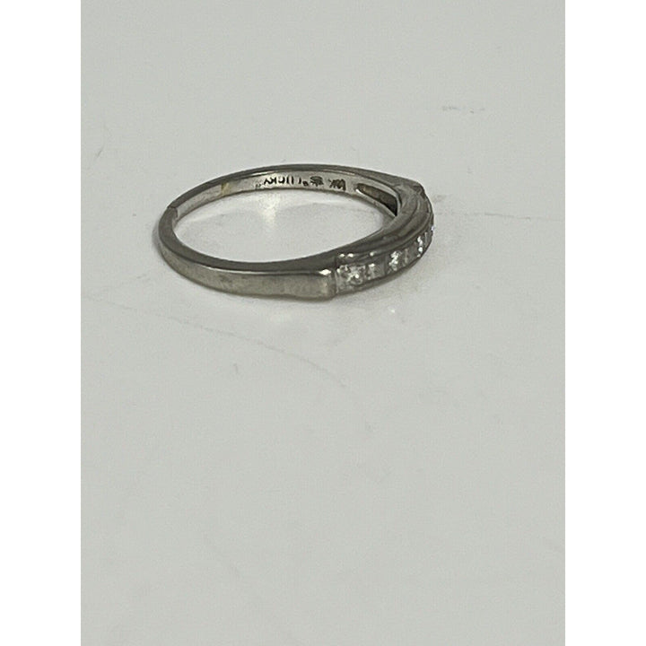 10k White Gold Diamond Band Ring