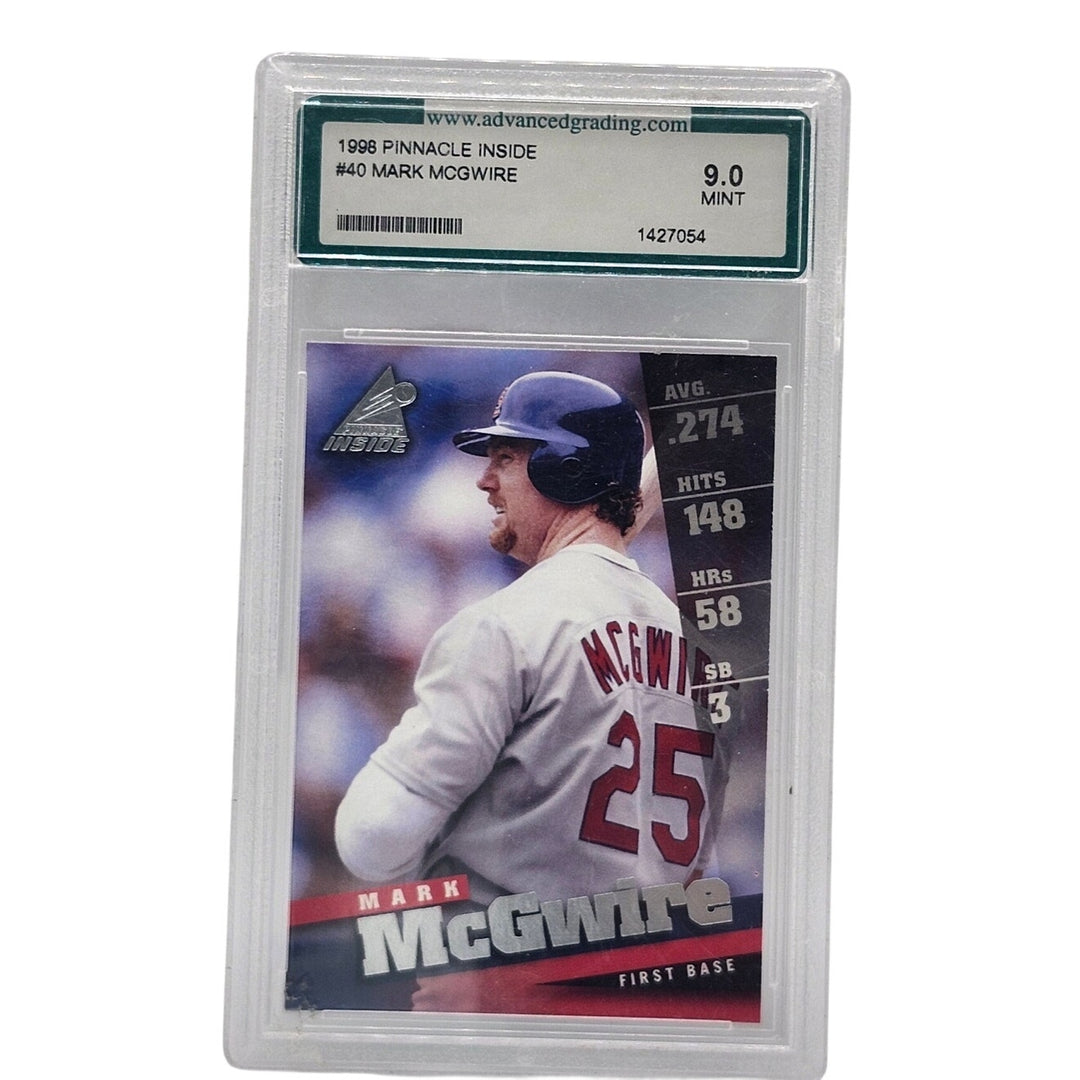 1998 Pinnacle Inside Mark McGwire #40 AGS 9.0 Mint Graded Cardinals Baseball Card