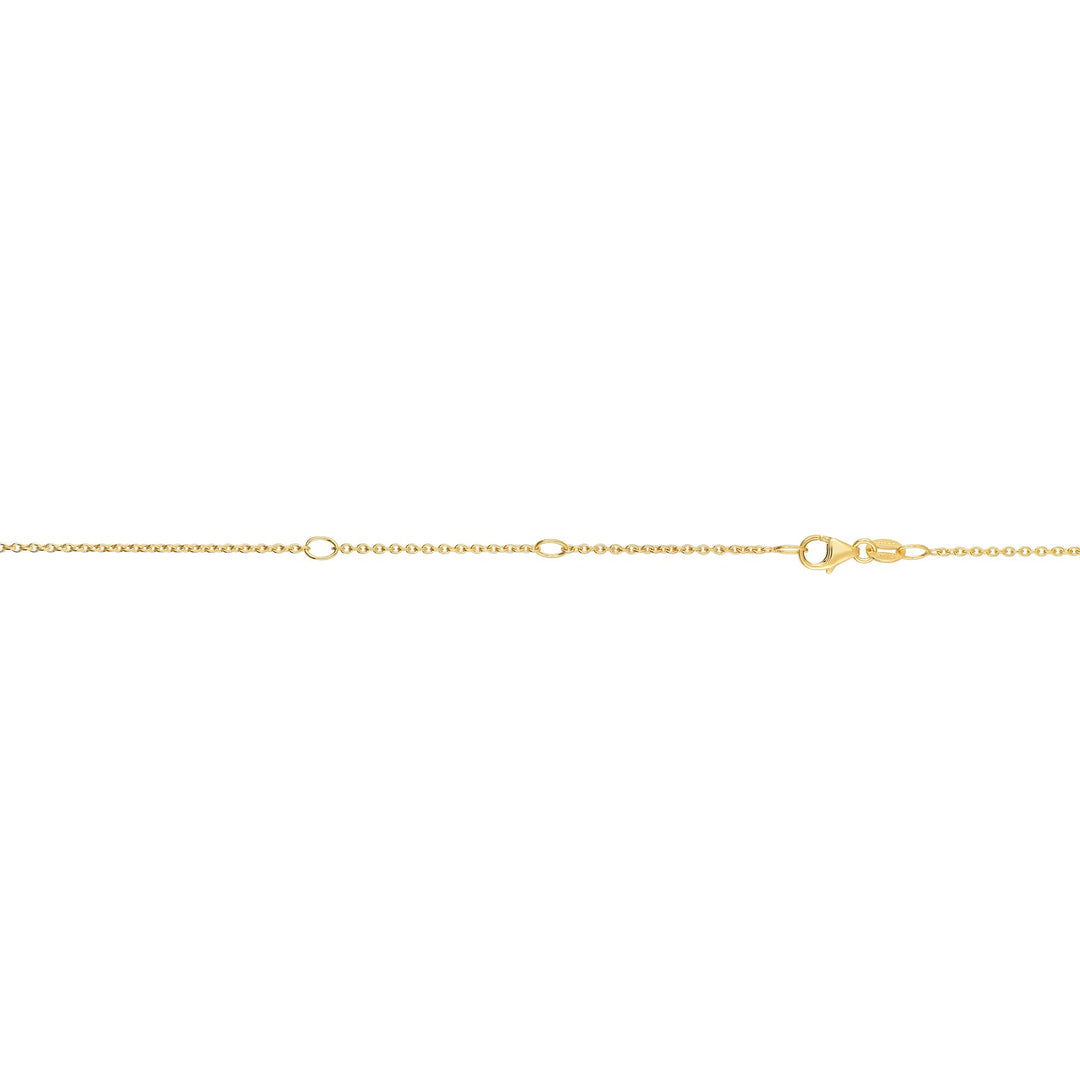 14K Gold 1.2mm Double Extendable Cable Chain