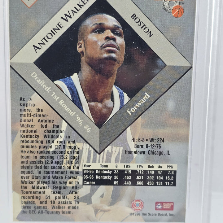 1996 Basketball Rookies Antoine Walker #7 University Of Kentucky WCG MT 10 B2