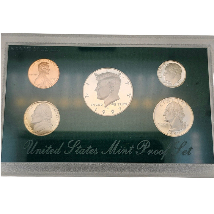 1997-S United States Mint Proof Set 5-Piece Original Packaging OGP COA Black Box