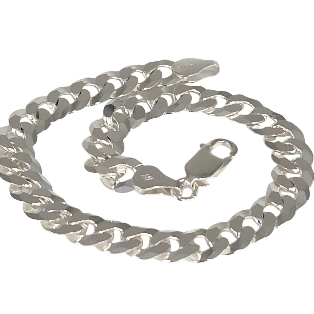 8" Solid 925 Sterling Silver Curb Cuban Link Bracelet Bold Shine