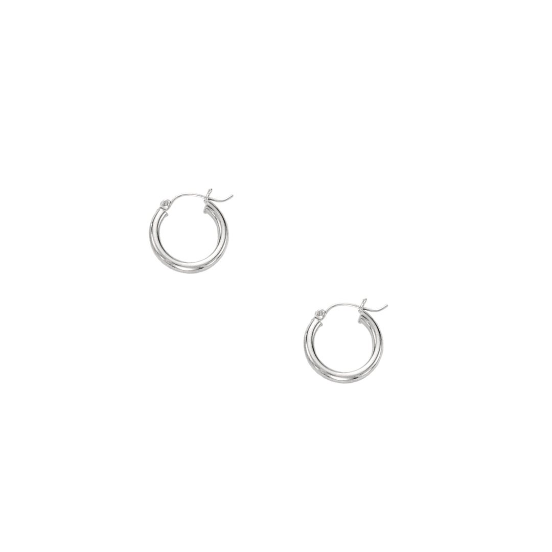 14K Gold 3x15mm Hoops