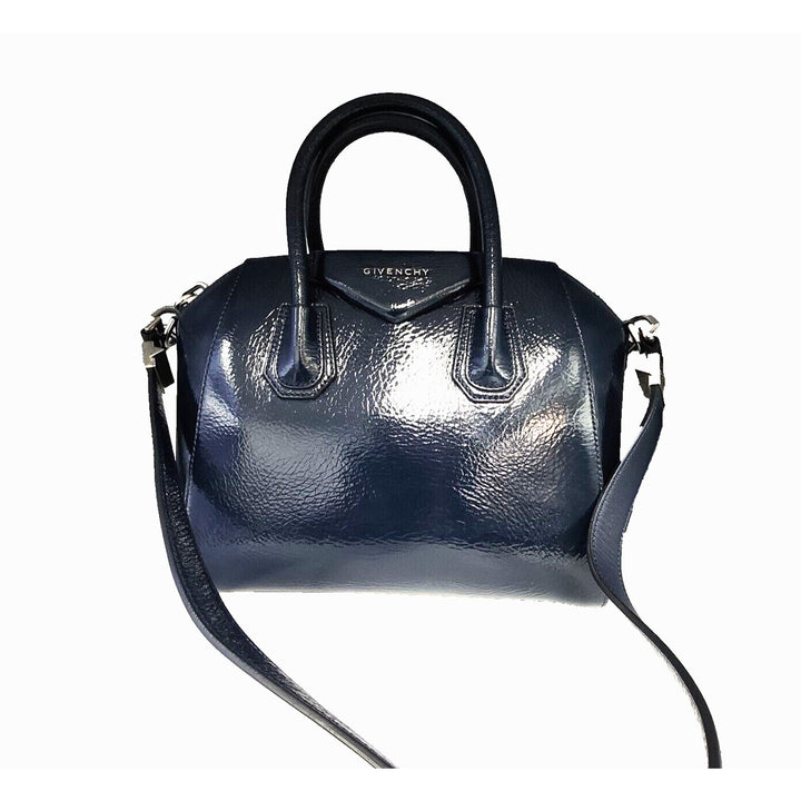 Givenchy Antigona Hand And Shoulder Bag Patent small Blue