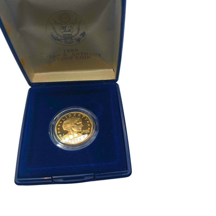 1999-P Susan B. Anthony Proof Dollar Coin – Original US Mint Box & COA