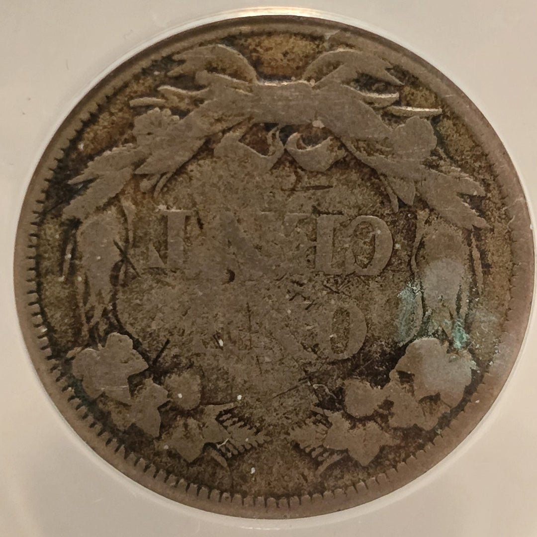 1858 1c Large Letters Flying Eagle Cent Good 4 ANACS Penny Scratched Details