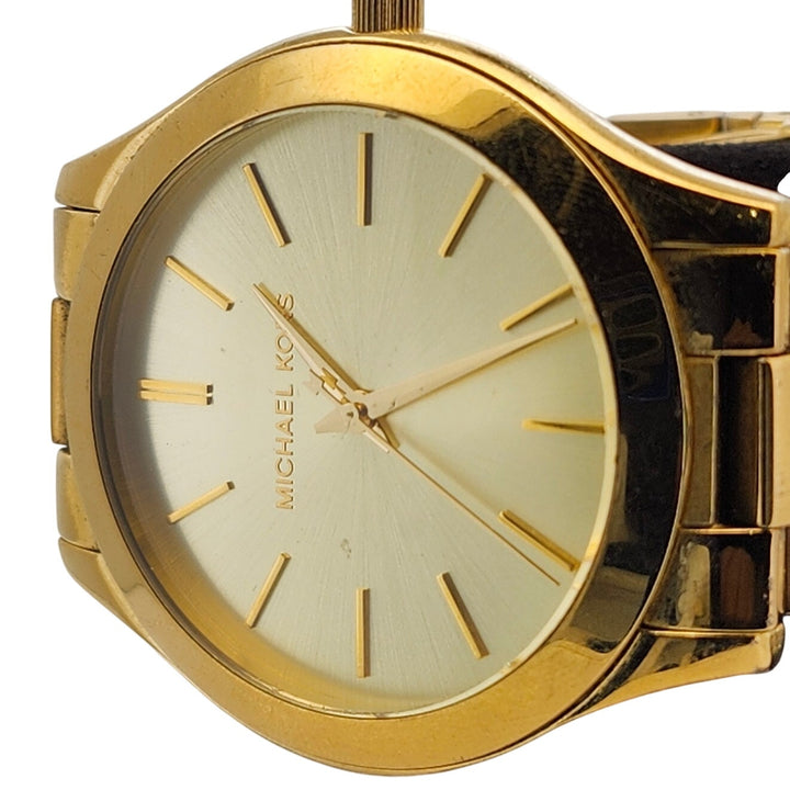 Michael Kors Gold-Tone Round Dial Stainless Steel Quartz Wristwatch