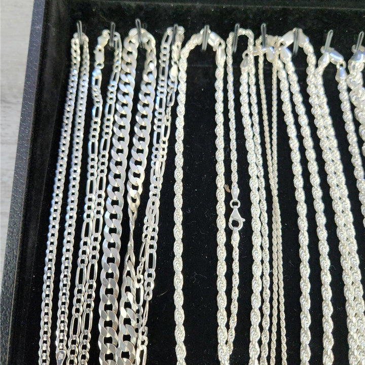 .925 Silver Chains & Necklaces -Rope, Figaro, Assorted Styles Starting at $49.99