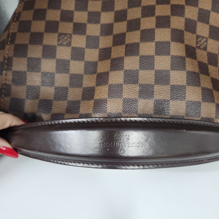 Authentic Louis Vuitton Damier Ebene Portobello PM Hobo Handbag