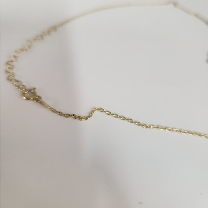 925 Sterling Silver Gold -Tone "ANGEL" Letter Charm Necklace 16"
