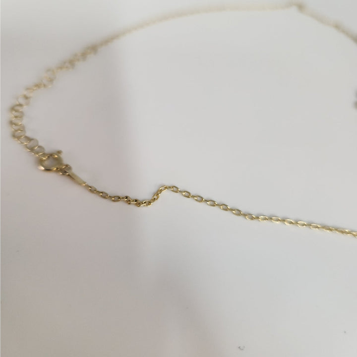 925 Sterling Silver Gold -Tone "ANGEL" Letter Charm Necklace 16"
