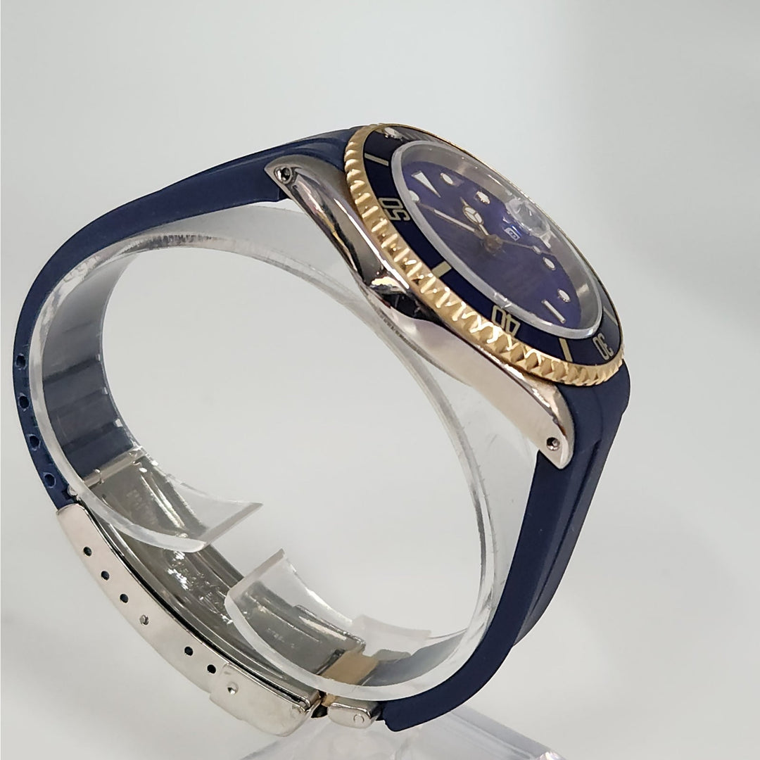 Rolex Submariner 16803 Two Tone 18k Gold Blue Dial Automatic Men's Watch