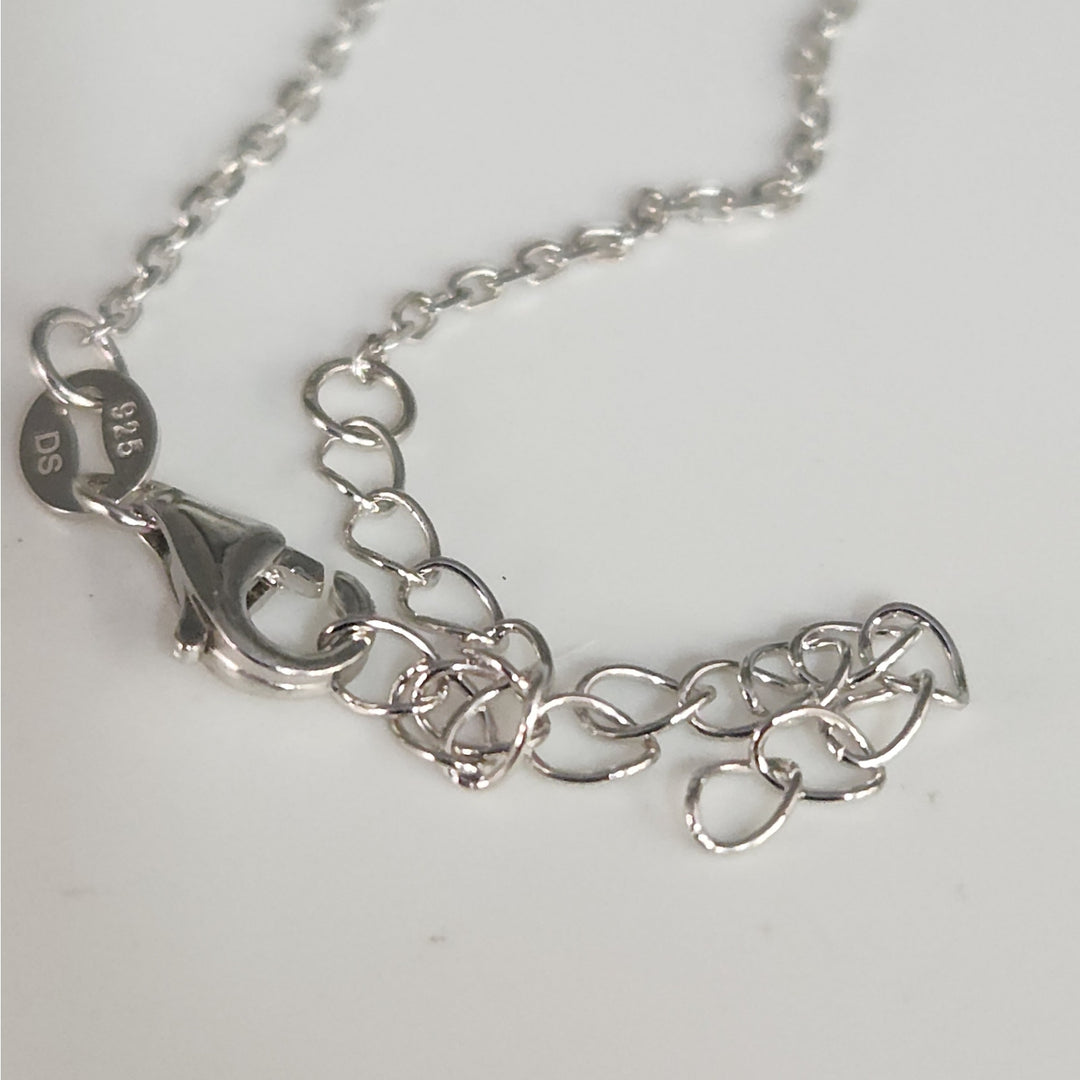 925 Sterling Silver Teardrop Pendant Necklace