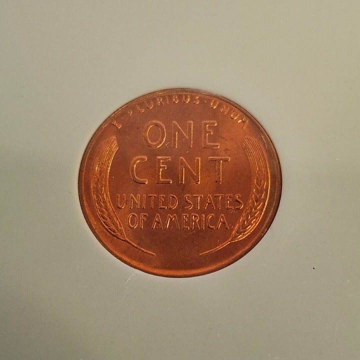 1955-D Lincoln Wheat Cent 1C, Red Gem Uncirculated BU
