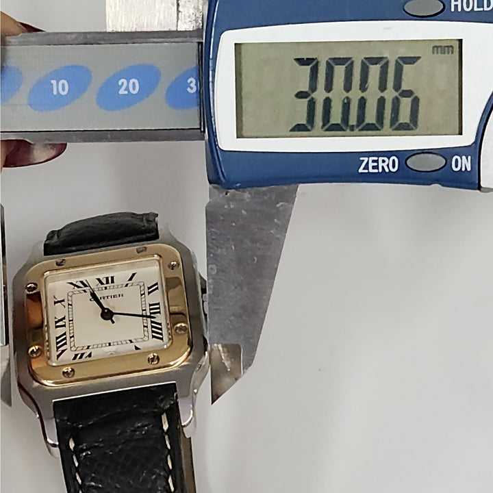Cartier Santos Two-tone 18K Yellow Gold Quartz Watch 30 MM Classic