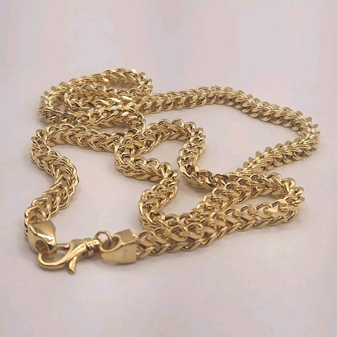 10k Yellow Gold Wheat Chain Necklace 22"