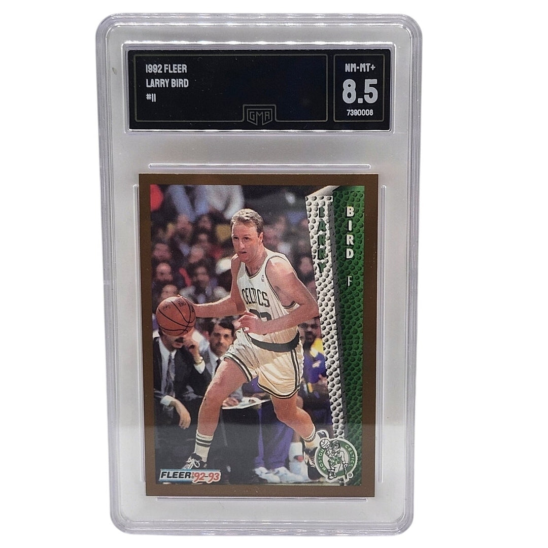 1992 Fleer Larry Bird #11 Boston Celtics HOF Basketball Card GMA 8.5 NM-MT+