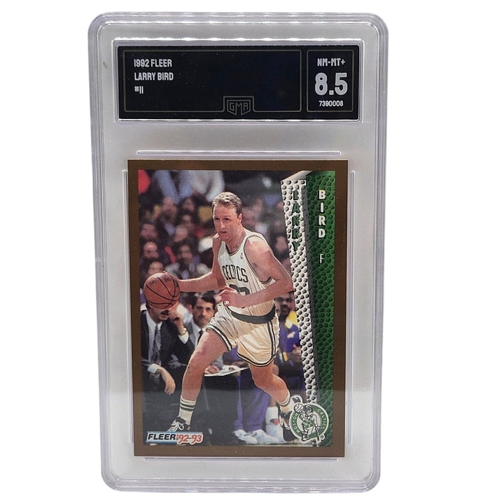 1992 Fleer Larry Bird #11 Boston Celtics HOF Basketball Card GMA 8.5 NM-MT+