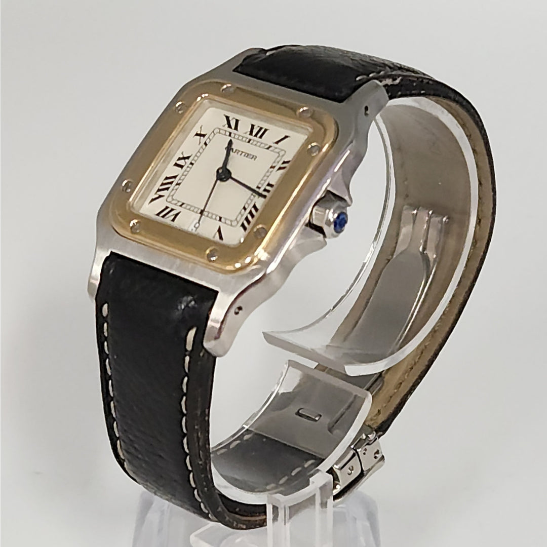 Cartier Santos Two-tone 18K Yellow Gold Quartz Watch 30 MM Classic