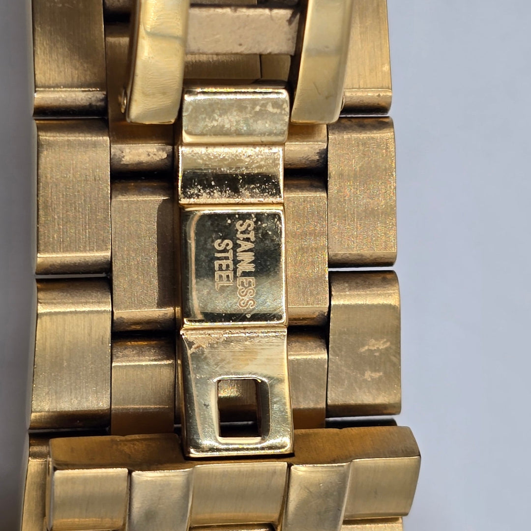 Bulova Sutton Automatic Skeleton Men's Watch Gold Tone 43mm 97A162