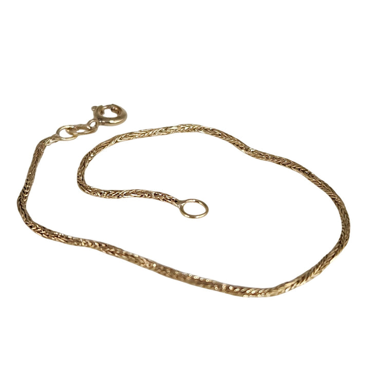 14k Yellow Gold Spiga Chain Bracelet 7"