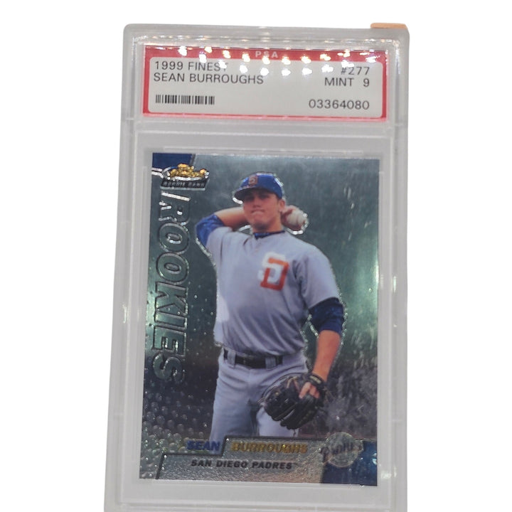 1999 Topps Finest Sean Burroughs Rookie #277 San Diego Padres PSA 9 Mint Card