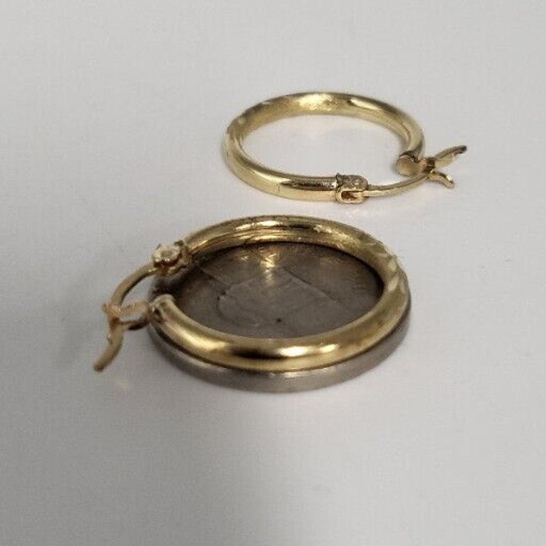 14k Engraved Gold Hoop Earrings With 1.7g Of Gold