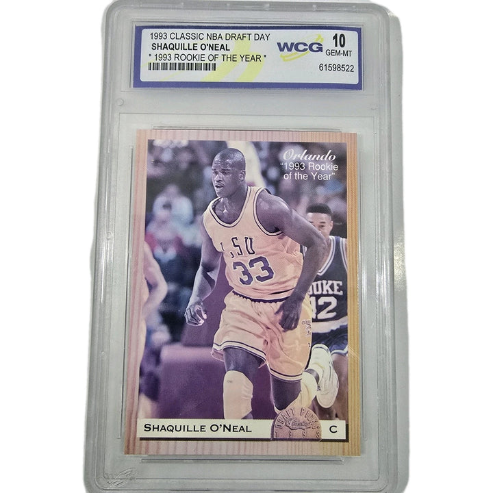 1993 Classic NBA Draft Day Shaquille O'Neal 1993 Rookie Of The Year WCG GEM MT10