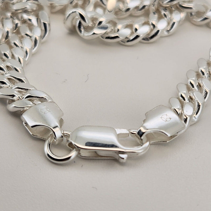 925 sterling silver Cuban Chain Necklace 22"