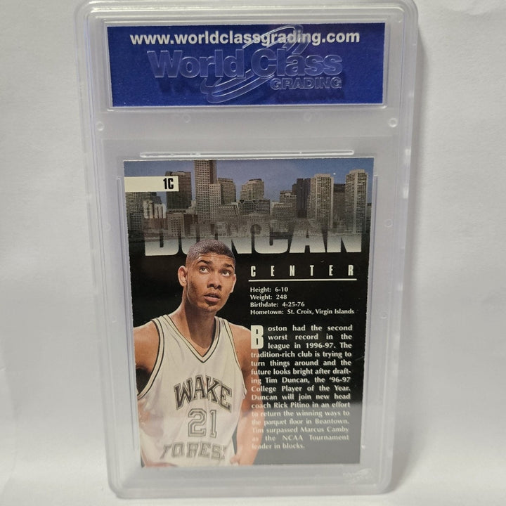 1997 Score board NBA draft day #1-C Tim Duncan WCG 10 gem-mint