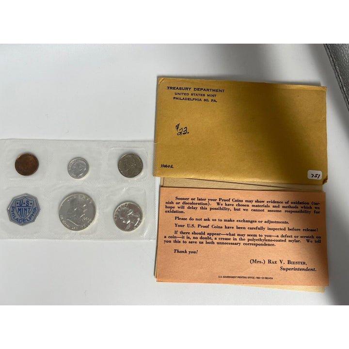 1960 PROOF SET * ORIGINAL * 5 Coin U.S. Mint Flat Pack Proof Set