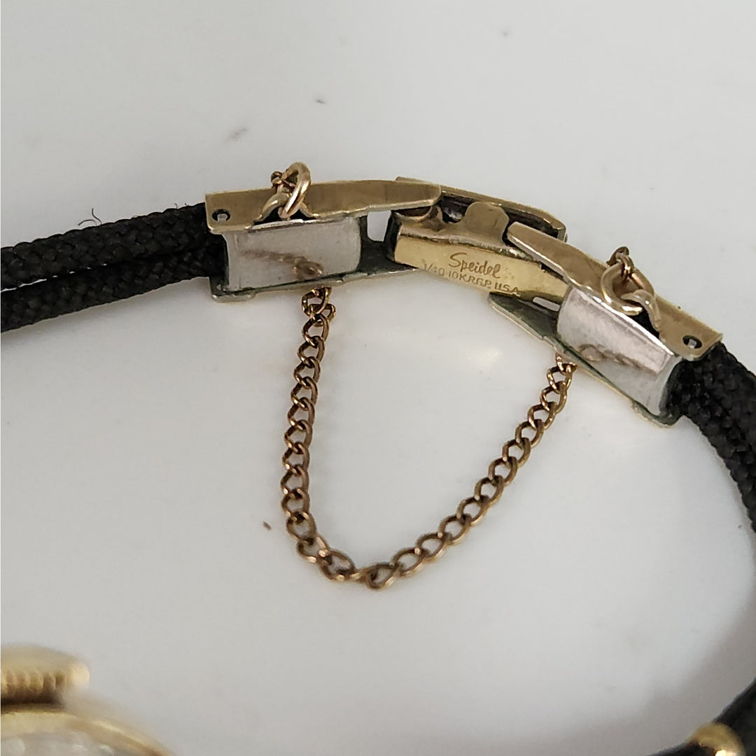 Vintage longines 14k Gold Ladies Cocktail Watch w/ Speidel bracelet
