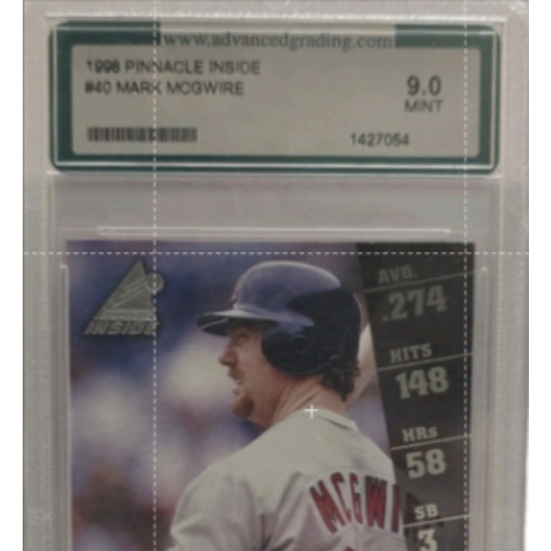 1998 Pinnacle Inside Mark McGwire #40 Advanced Grading Graded 9-Mint