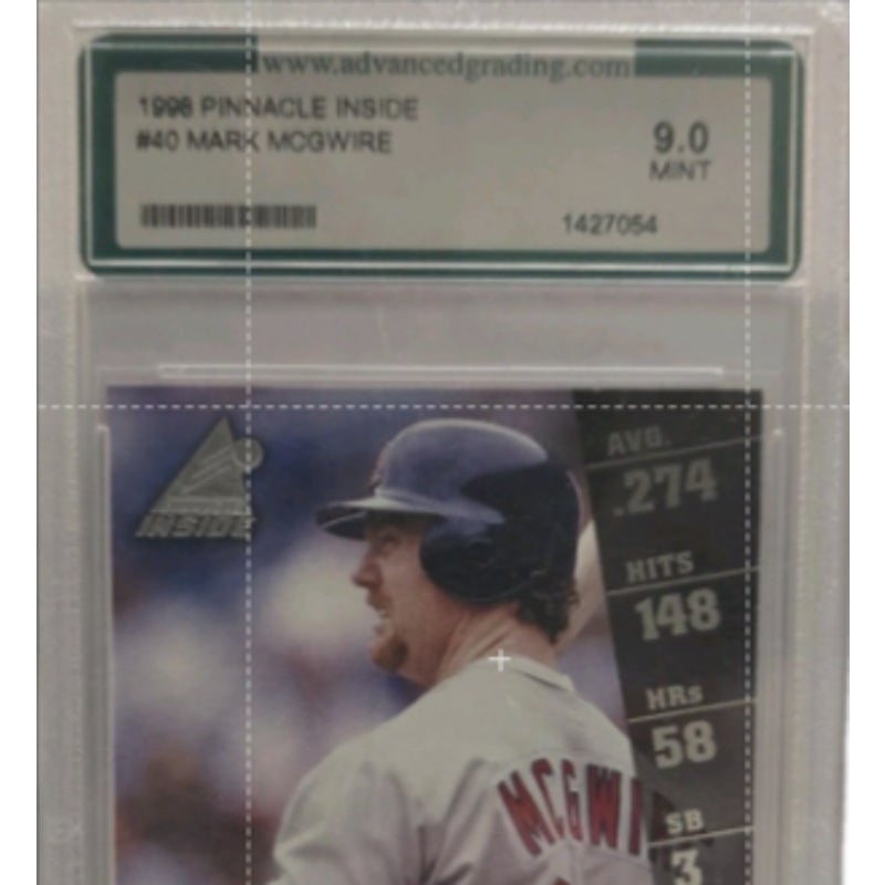1998 Pinnacle Inside Mark McGwire #40 Advanced Grading Graded 9-Mint