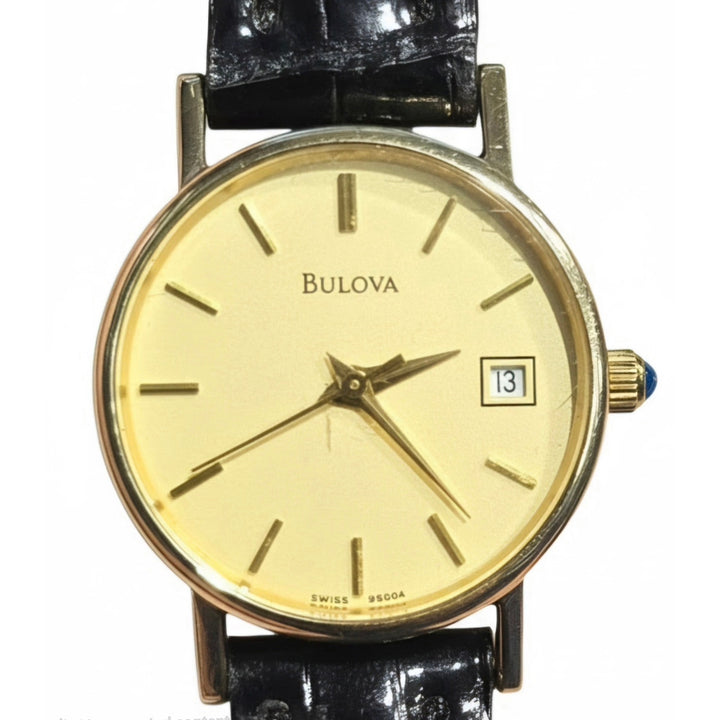 Vintage Bulova 14K Solid Gold Swiss Quartz Men’s Dress Watch 10.3g