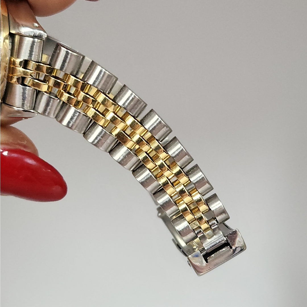 Rolex Lady Datejust 26mm Ref 69173 Two-Tone 18 k Gold Steel Diamond Dial & Bezel