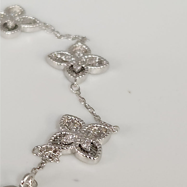 Elegant 925 Sterling Silver butterfly's bracelet 7.5"