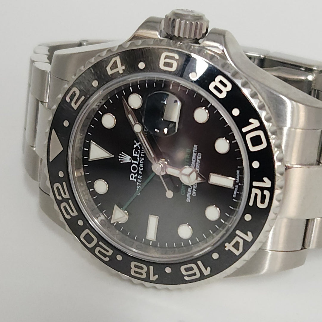 Rolex GMT Master Black Dial Stainless Steel Watch