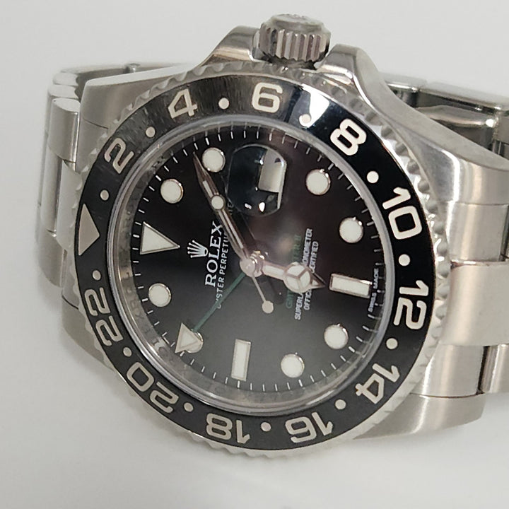 Rolex GMT Master Black Dial Stainless Steel Watch