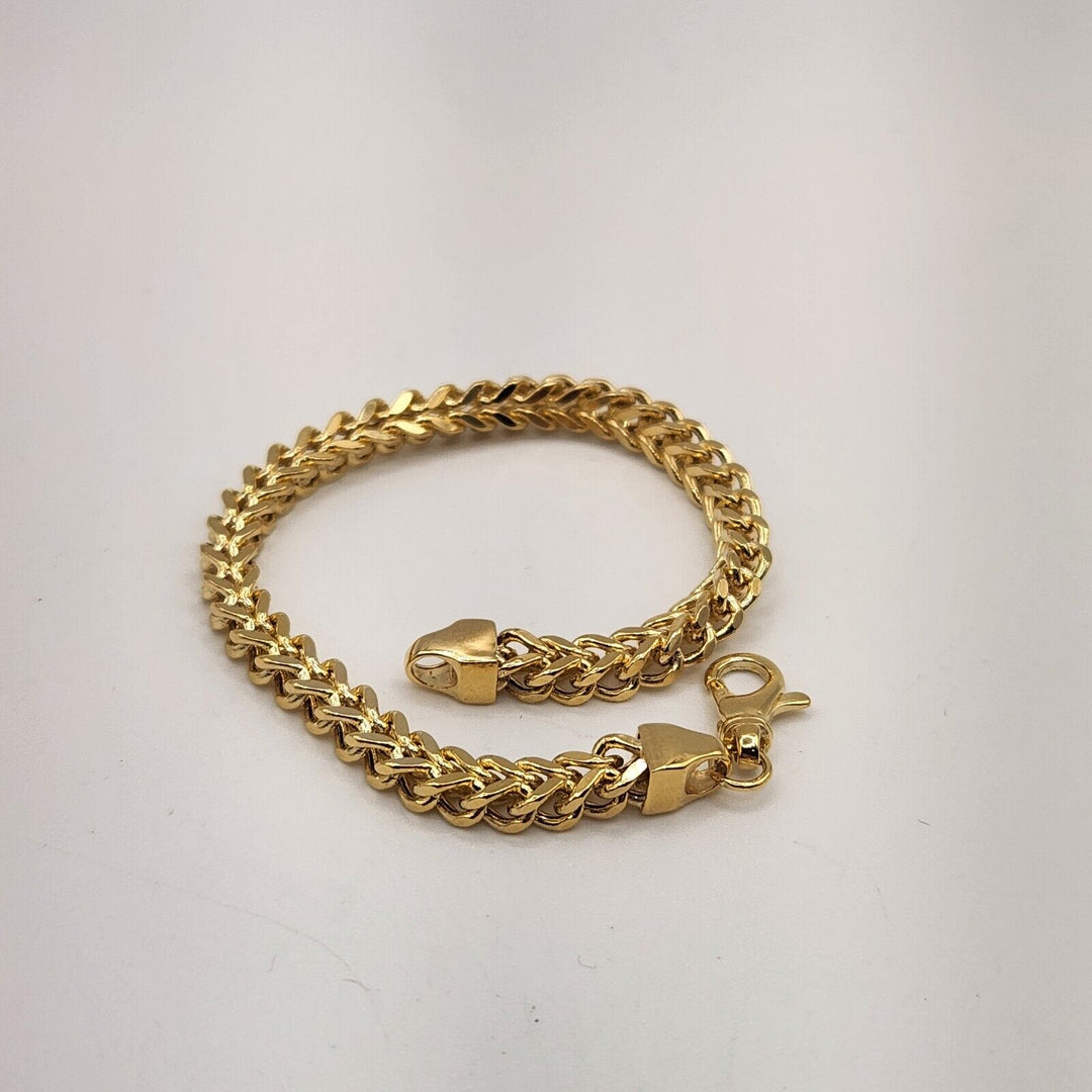 10k Yellow Gold Wheat Chain Bracelet 7.2"
