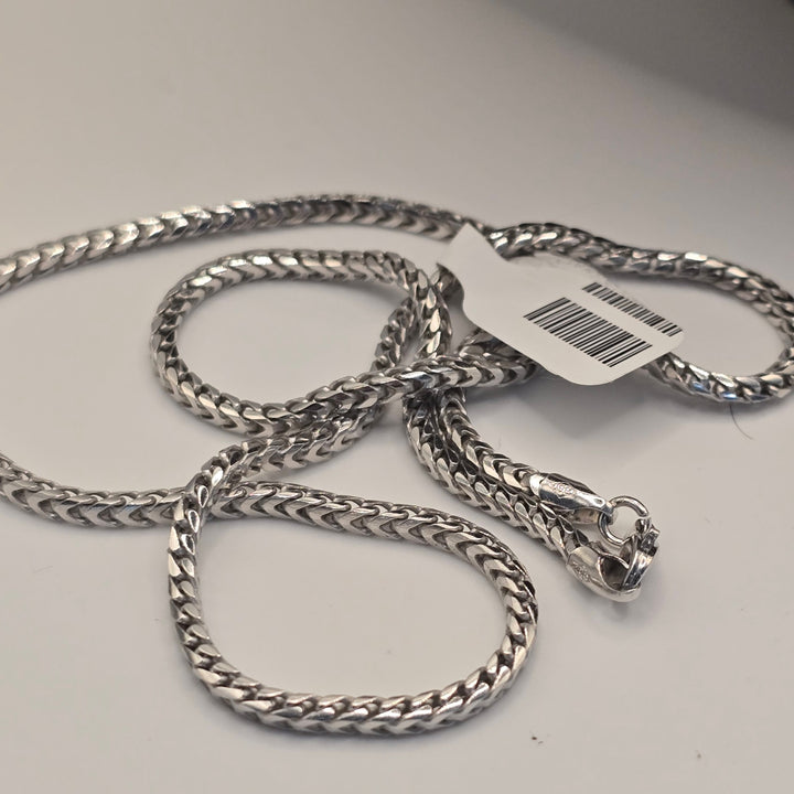 925 Sterling Silver Chain Necklace 20in 15.1g Solid Link Lobster Clasp Shine