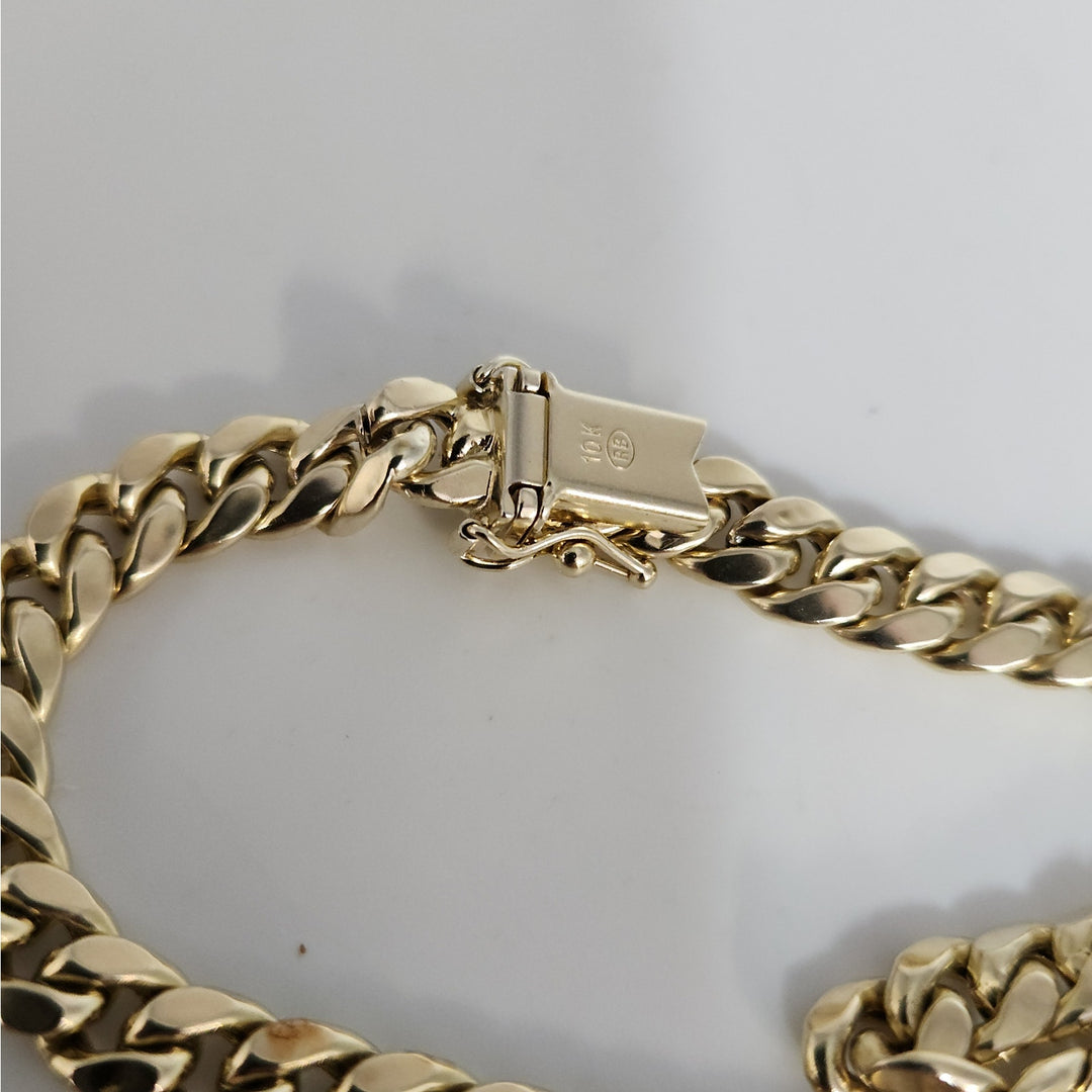 10k Yellow Gold 6.5MM Cuban Link Chain Necklace 22"